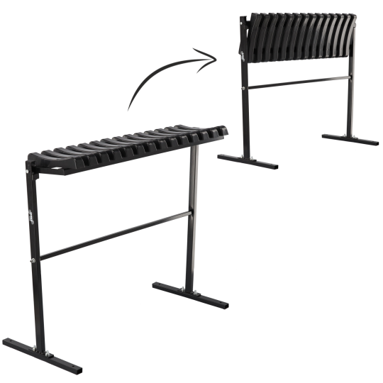 Temetői pad 86 cm talppal | Összecsukható fekete