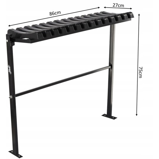 Temetői pad 86 cm talppal | Összecsukható fekete