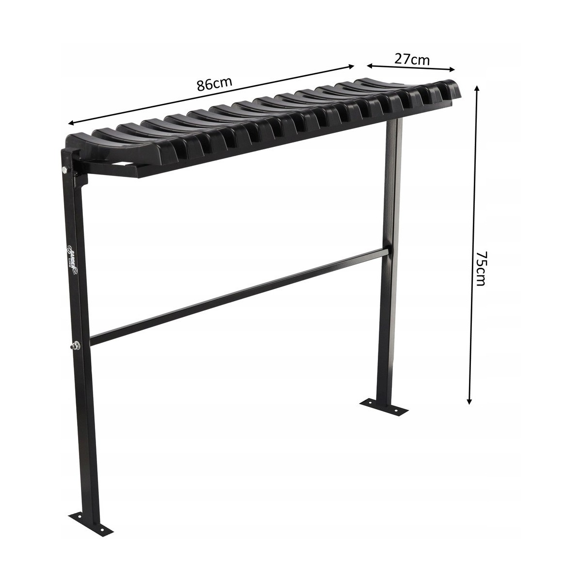 Temetői pad 86 cm talppal | Összecsukható fekete