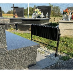 Temetői pad 86 cm talppal | Összecsukható fekete