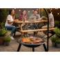 Függesztett grill 55 cm-es tűztérrel, állítható rácssal, magassága 100 cm