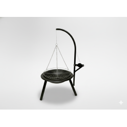Függesztett grill 55 cm-es tűztérrel, állítható rácssal, magassága 100 cm