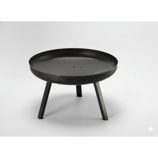 Kerti acél tűzrakó 60 × 36 cm – 2 mm vastag acél, levehető lábak