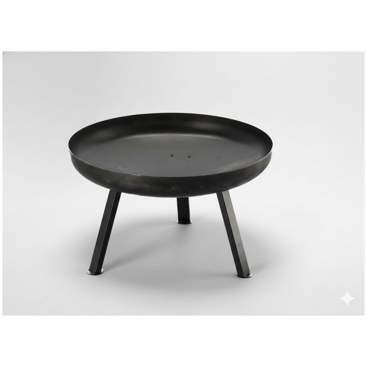Kerti acél tűzrakó 60 × 36 cm – 2 mm vastag acél, levehető lábak