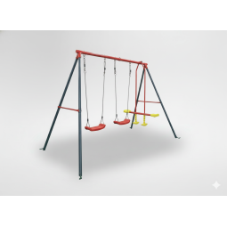 Kerti hinta fém szerkezettel | 2 ülőhely + lengőkar | 290 cm