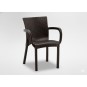 Barna kerti rattan szék 60 × 60 × 82 cm