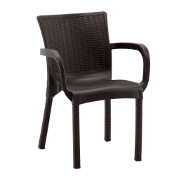 Barna kerti rattan szék 60 × 60 × 82 cm