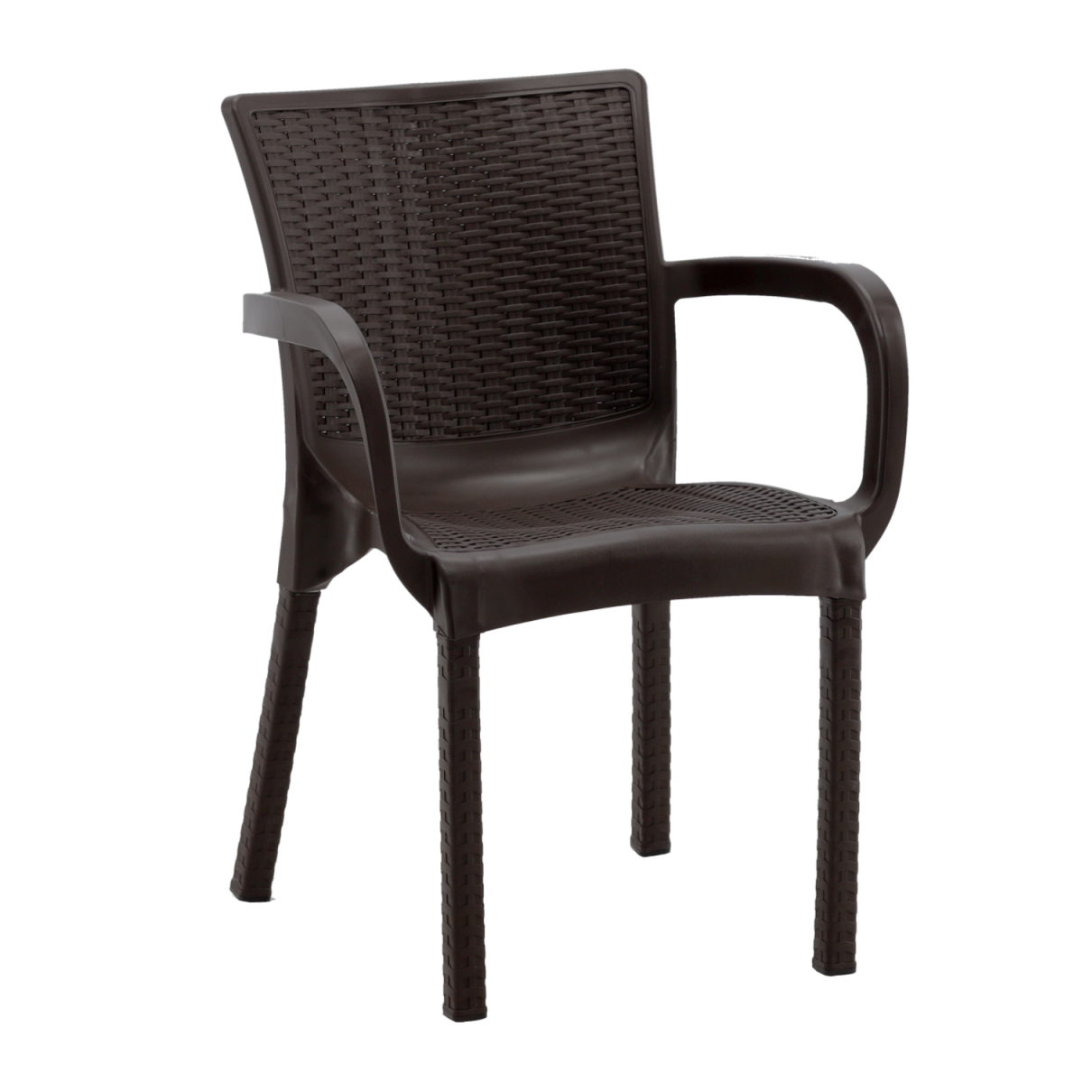 Barna kerti rattan szék 60 × 60 × 82 cm