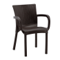 Barna kerti rattan szék 60 × 60 × 82 cm