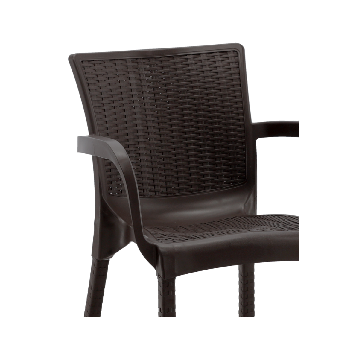 Barna kerti rattan szék 60 × 60 × 82 cm