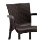 Barna kerti rattan szék 60 × 60 × 82 cm