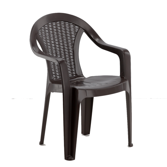 Barna műanyag székek fedett helyre – 78 cm