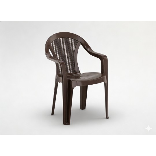 Barna műanyag székek fedett helyre – 78 cm