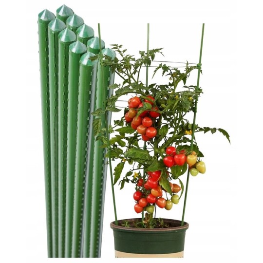 Gumi borítású kerti karók, 11 mm átmérővel és 120 cm hosszúsággal - 20 db