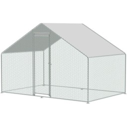 Baromfiól, voliéra, ketrec, tyúkól, tetővel, 3x2x2 m