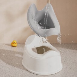 Gyerek bili háttámlával és kivehető tálkával szürke színben
