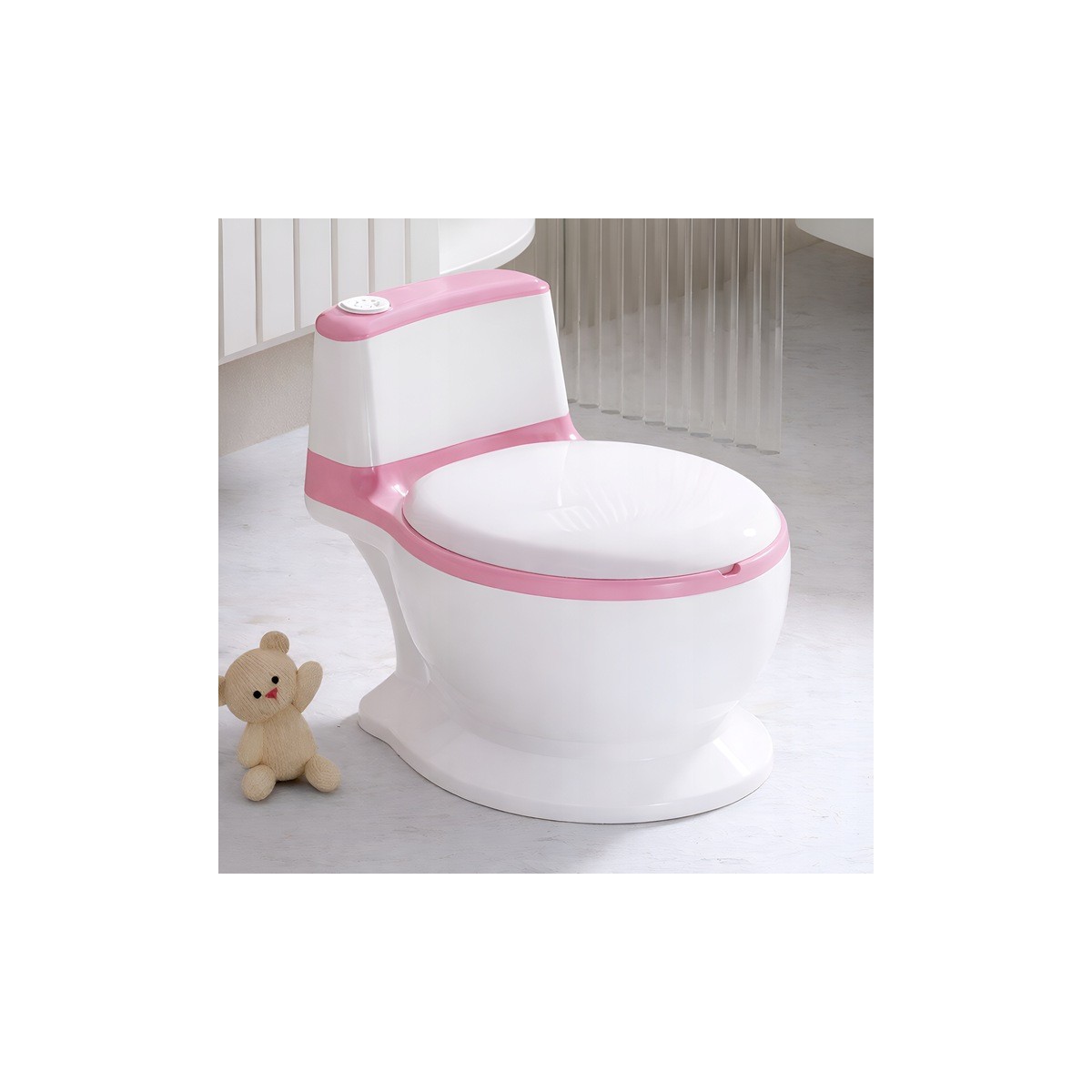 Interaktív rózsaszín gyerek WC hanggal