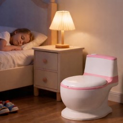 Interaktív rózsaszín gyerek WC hanggal