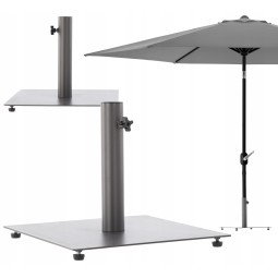 Fém napernyőtalp 40 × 40 cm – szürke