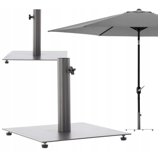 Fém napernyőtalp 40 × 40 cm – szürke