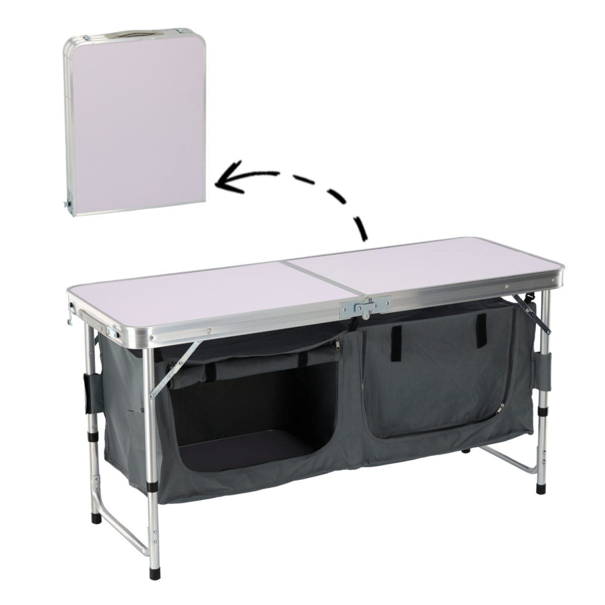 Összecsukható kempingszekrény 120 × 47 × 68 cm – turisztikai