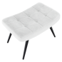 HABEN lábtartós fotel, világosszürke Velvet szövet / fekete váz