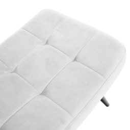HABEN lábtartós fotel, világosszürke Velvet szövet / fekete váz