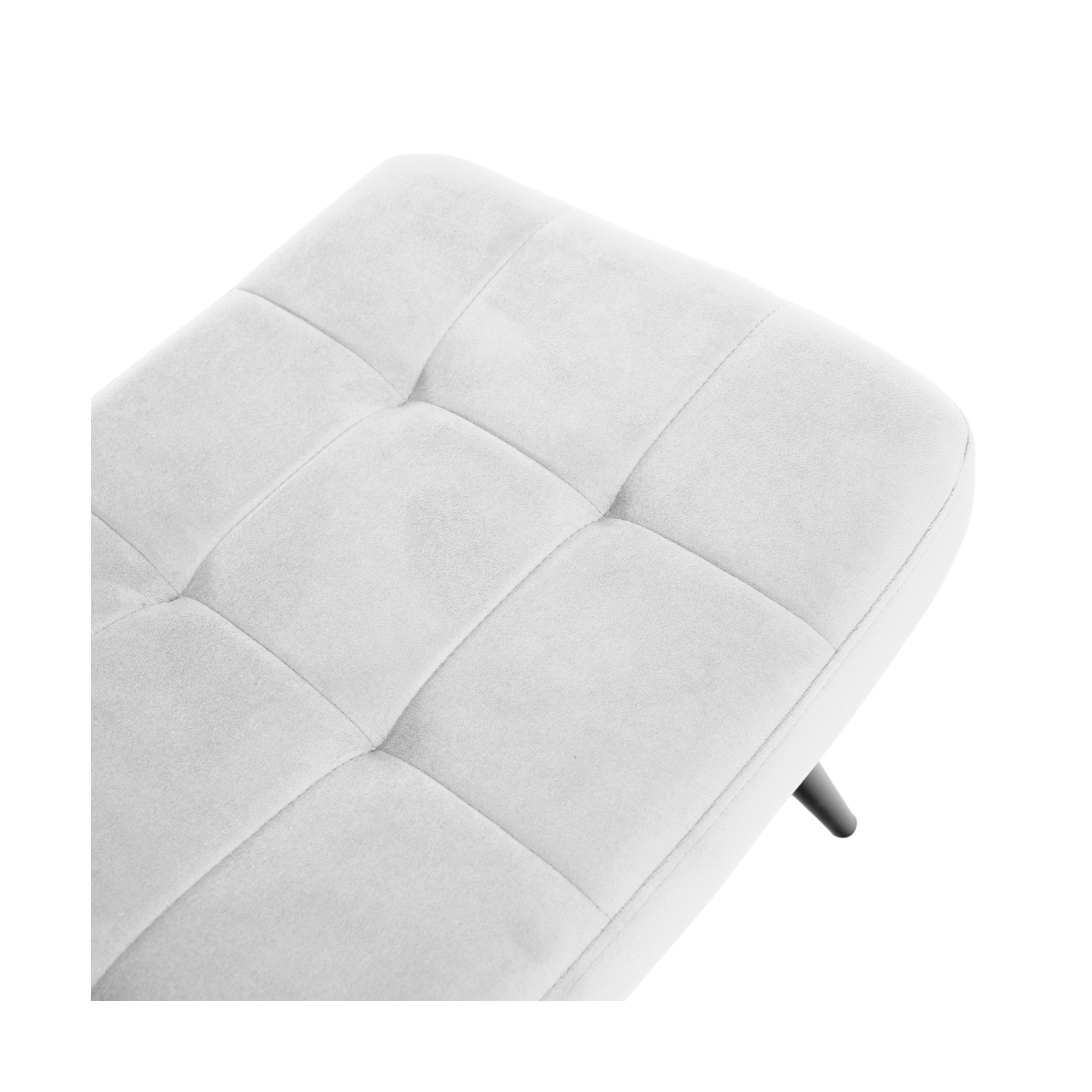 HABEN lábtartós fotel, világosszürke Velvet szövet / fekete váz