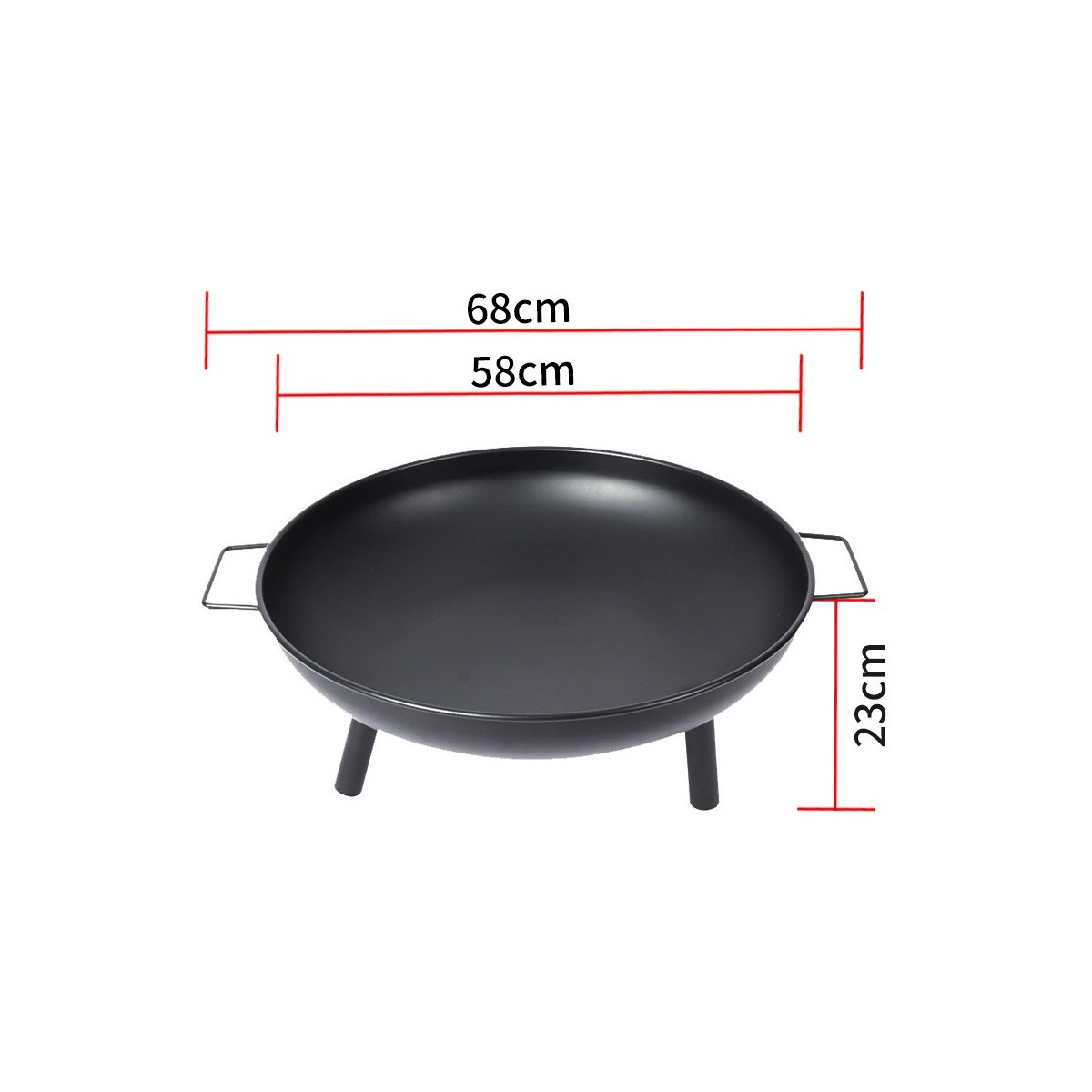 Kerti acél tűzrakóhely 60 cm
