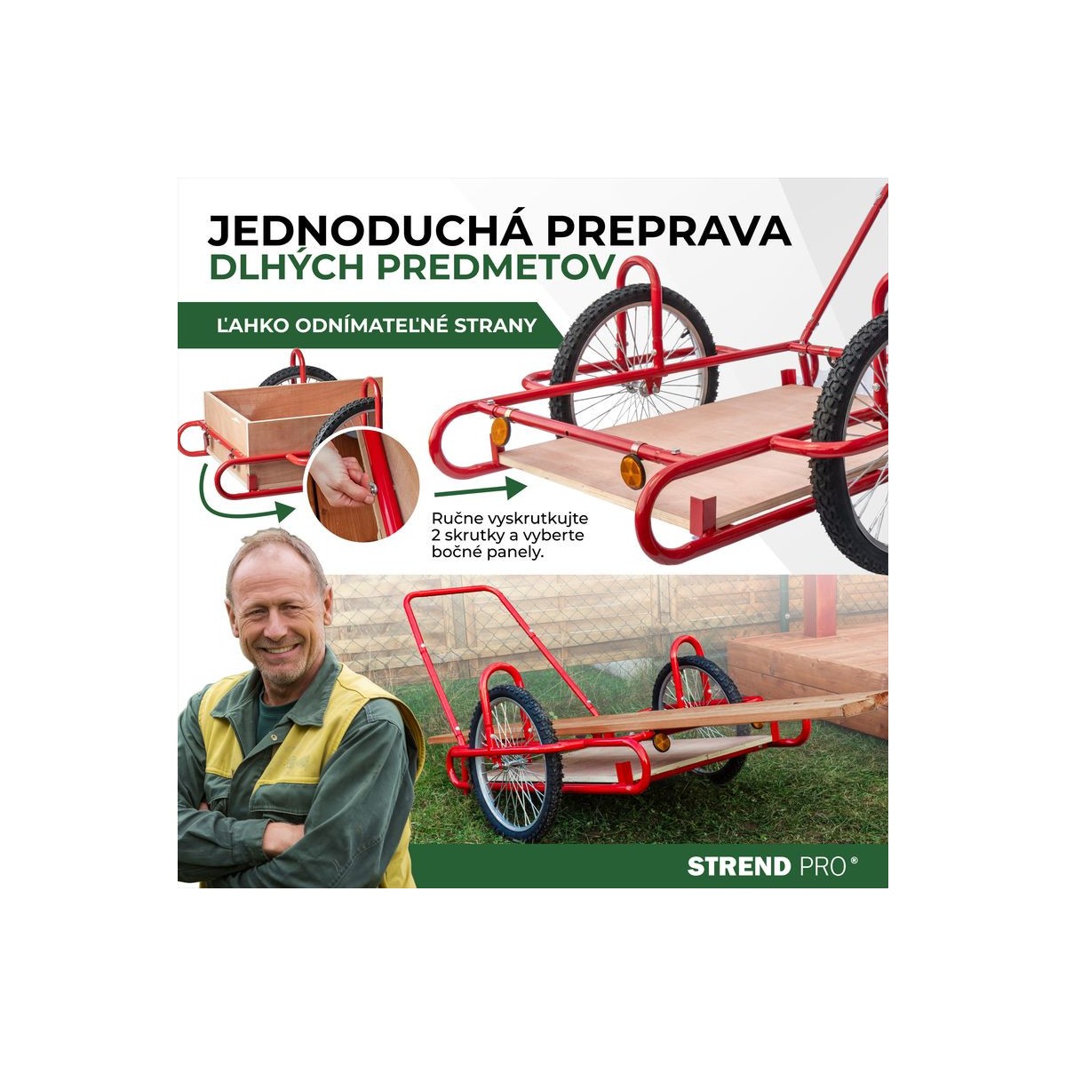 Optimus szállítókocsi fa platóval 240 kg