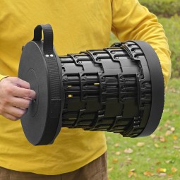 Teleszkópos összecsukható szék fekete 7–45 cm | Teherbírás 200 kg