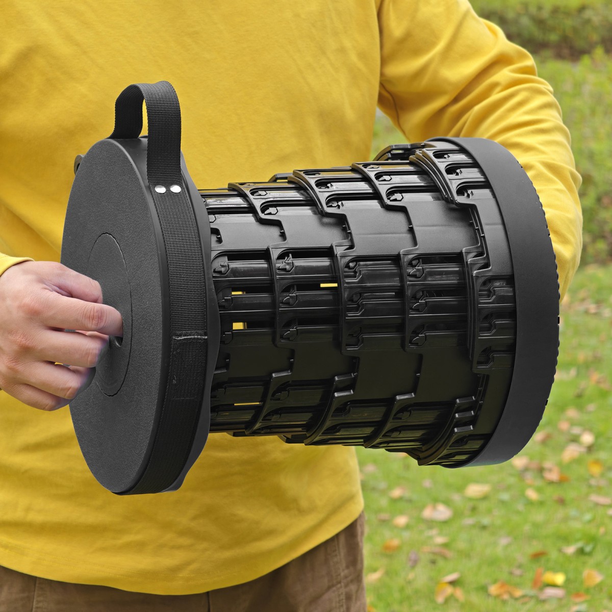 Teleszkópos összecsukható szék fekete 7–45 cm | Teherbírás 200 kg