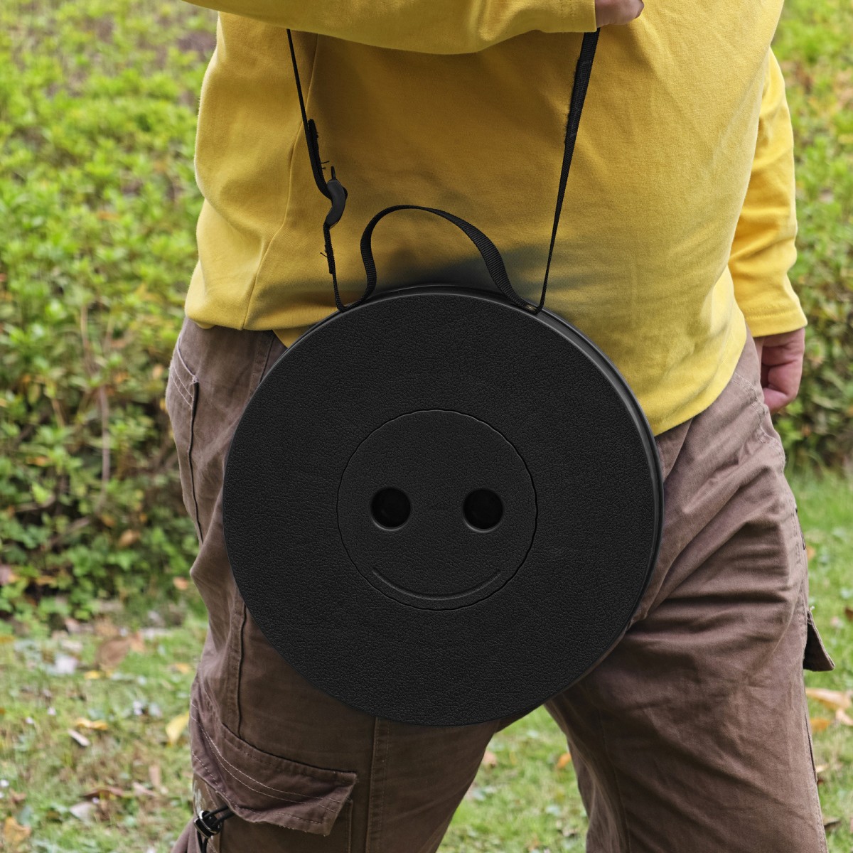 Teleszkópos összecsukható szék fekete 7–45 cm | Teherbírás 200 kg