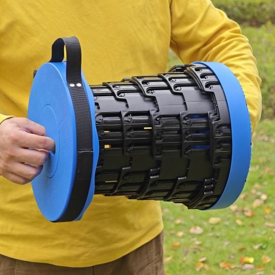 Összecsukható teleszkópos szék kék színben 7–45 cm | Teherbírás 200 kg