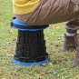 Összecsukható teleszkópos szék kék színben 7–45 cm | Teherbírás 200 kg