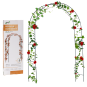 Kerti pergola 140 × 38 × 240 cm + horgonyok | Fém támasz kúszónövényekhez