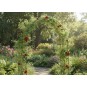 Kerti pergola 140 × 38 × 240 cm + horgonyok | Fém támasz kúszónövényekhez