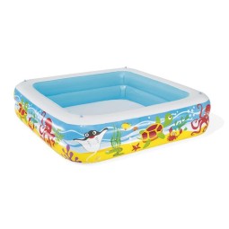 Gyerek felfújható medence Bestway Coral Reef napellenzővel 147 × 147 × 122 cm