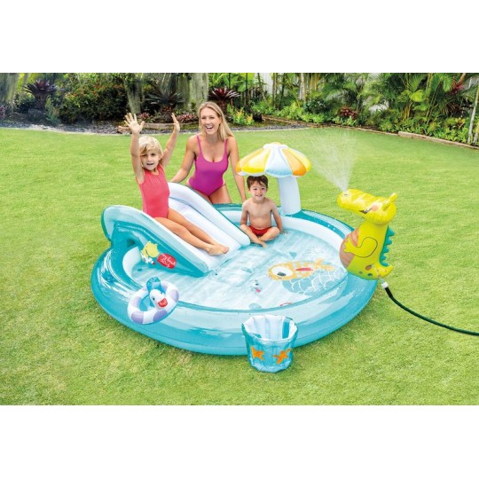 Gyerek felfújható játszótér Intex Gator Play Center 201 × 170 × 84 cm