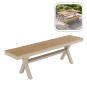 Kerti alumínium pad bézs 150 × 36 × 47 cm