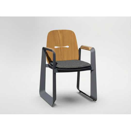 Kerti alumínium fotel THOMPSON szürke 62 × 56 × 89 cm