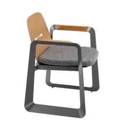 Kerti alumínium fotel THOMPSON szürke 62 × 56 × 89 cm
