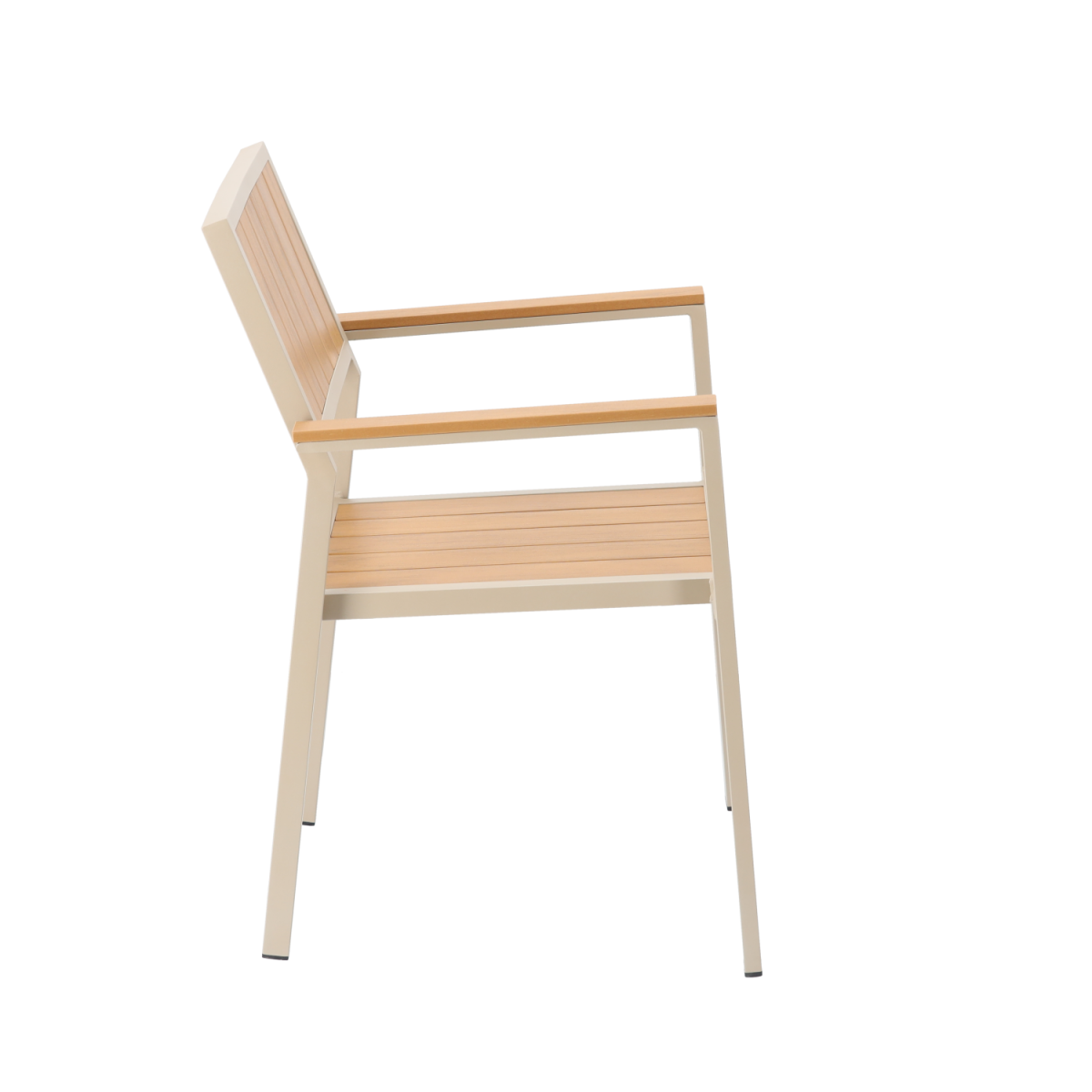 Bézs színű kerti alumínium szék 55 × 57 × 84 cm