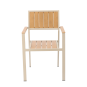 Bézs színű kerti alumínium szék 55 × 57 × 84 cm