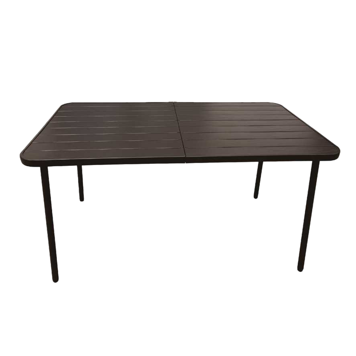 Téglalap alakú barna kerti asztal 140 × 80 × 72 cm