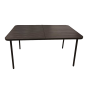 Téglalap alakú barna kerti asztal 140 × 80 × 72 cm