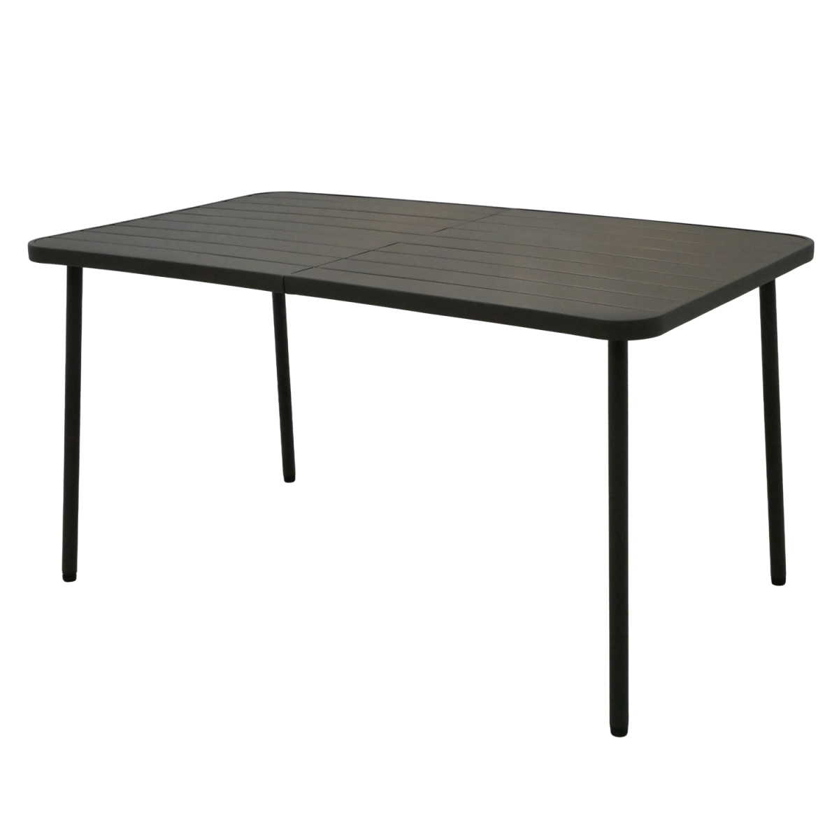 Téglalap alakú barna kerti asztal 140 × 80 × 72 cm