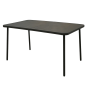 Téglalap alakú barna kerti asztal 140 × 80 × 72 cm
