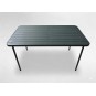 Téglalap alakú sötétszürke kerti asztal 140 × 80 × 72 cm