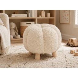 Dekoratív puff 32 × 30 cm – bézs